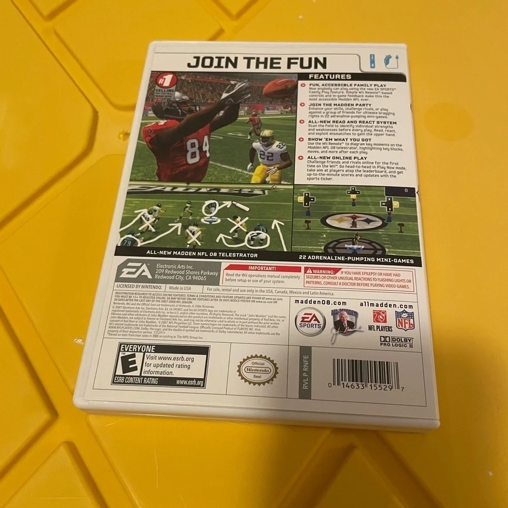 Nintendo Wii Madden ‘08 And ‘13 Video Games With Both manuals!